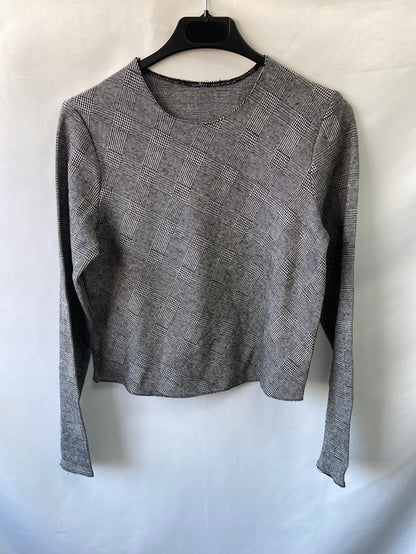 OTHERS. Grey plaid T-shirt Tm