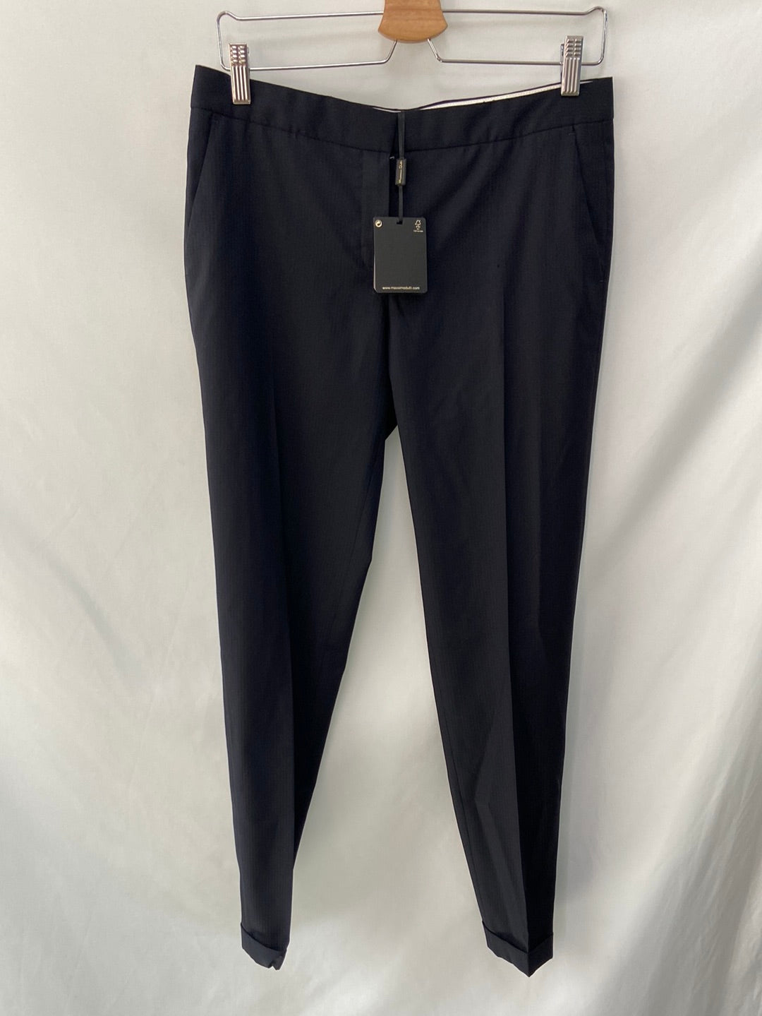 MASSIMO DUTTI. Monochrome striped suit trousers S.38
