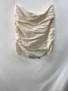 ZARA.Falda corta blanca fruncida T.XL
