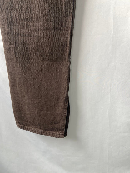 ZARA.Jeans marrones rectos T.36