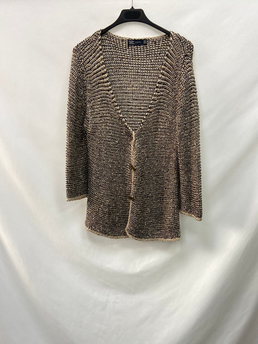 ZARA.Chaqueta punto tweed T.M