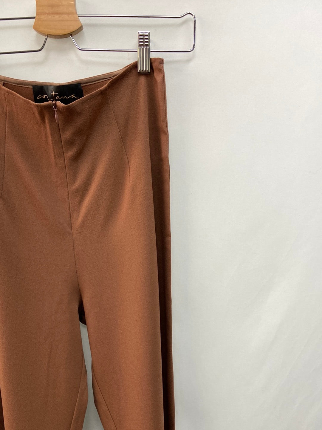 CORTANA.Pantalones palazzo camel T.36