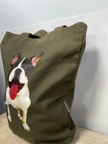 WOMEN'SECRET. Green fabric bag with dog design