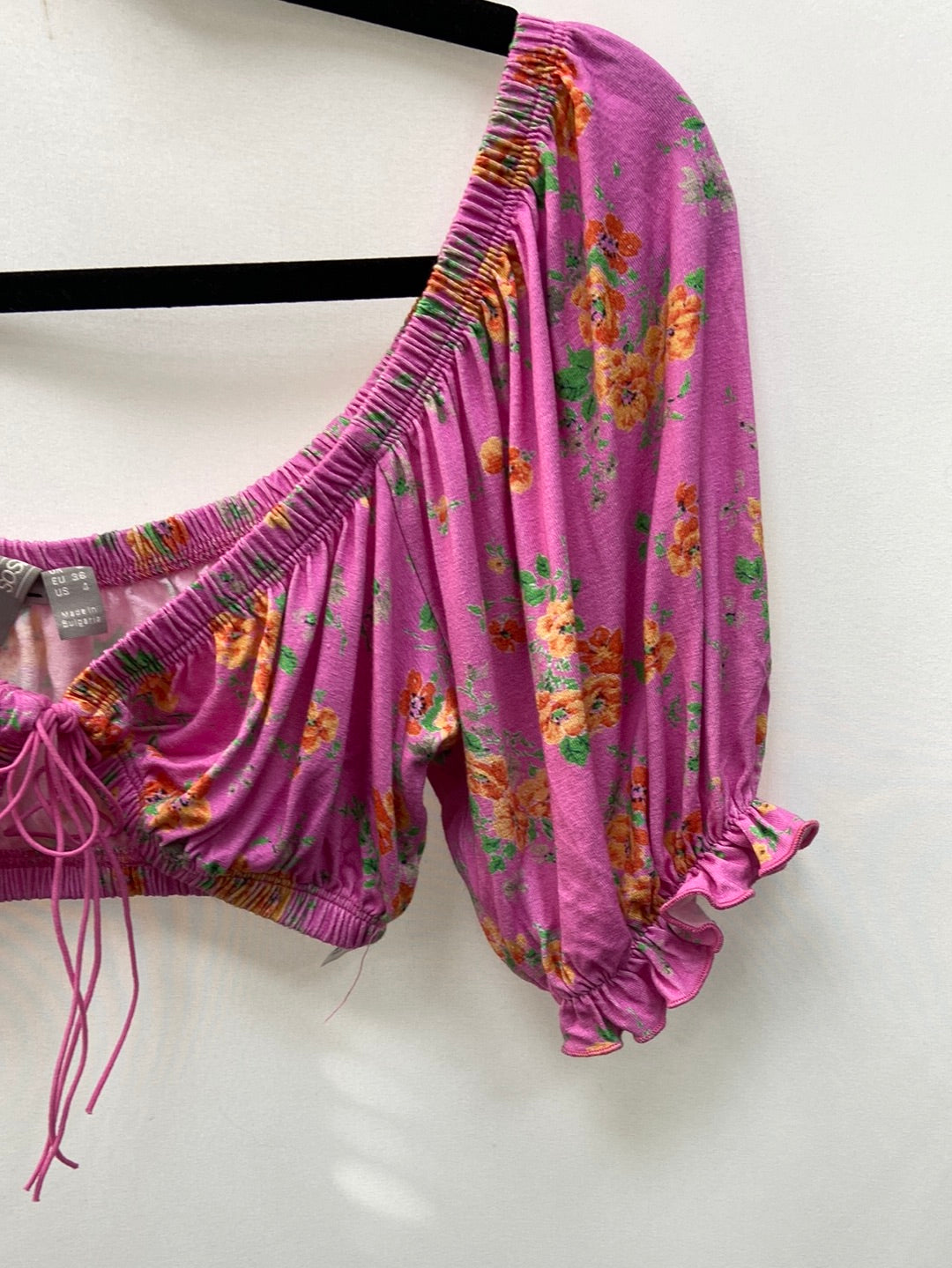 ASOS.Pink Floral Crop Top S.36