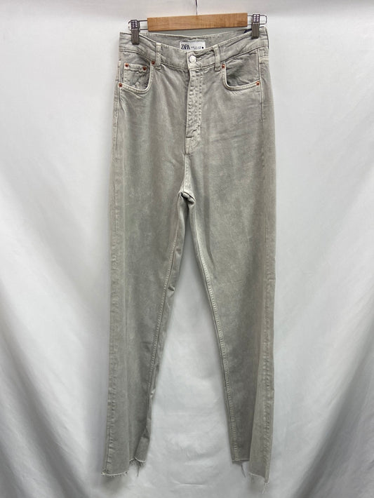 ZARA. Wide-leg grey trousers, size 36