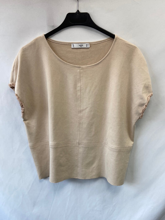MANGO.Top beige antelina T.M