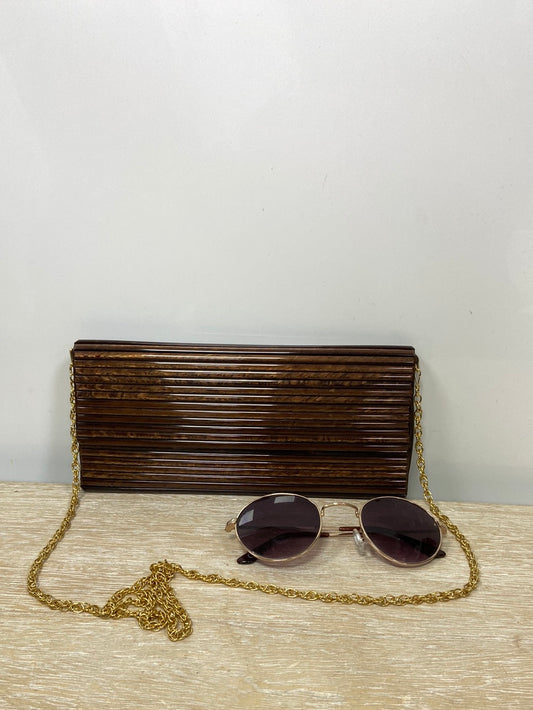 LURUEÑA. Bolso marron de nacar