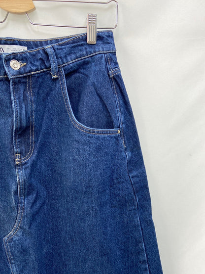 ZARA.Falda midi vaquera T.L