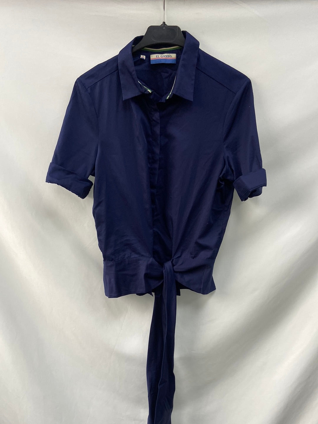 THE GOOSE. Blue short-sleeved shirt, size 36