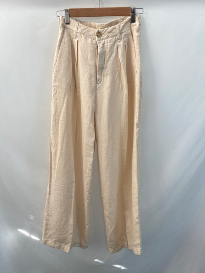 MAISON HOTEL.Wide beige linen pants T.xs