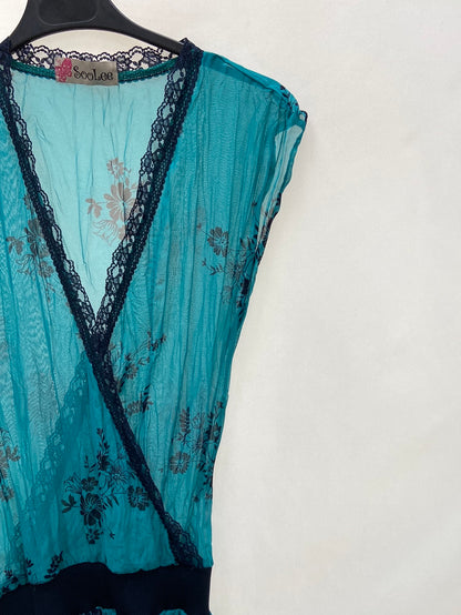 SOOLEE.Transparent silk dress TM