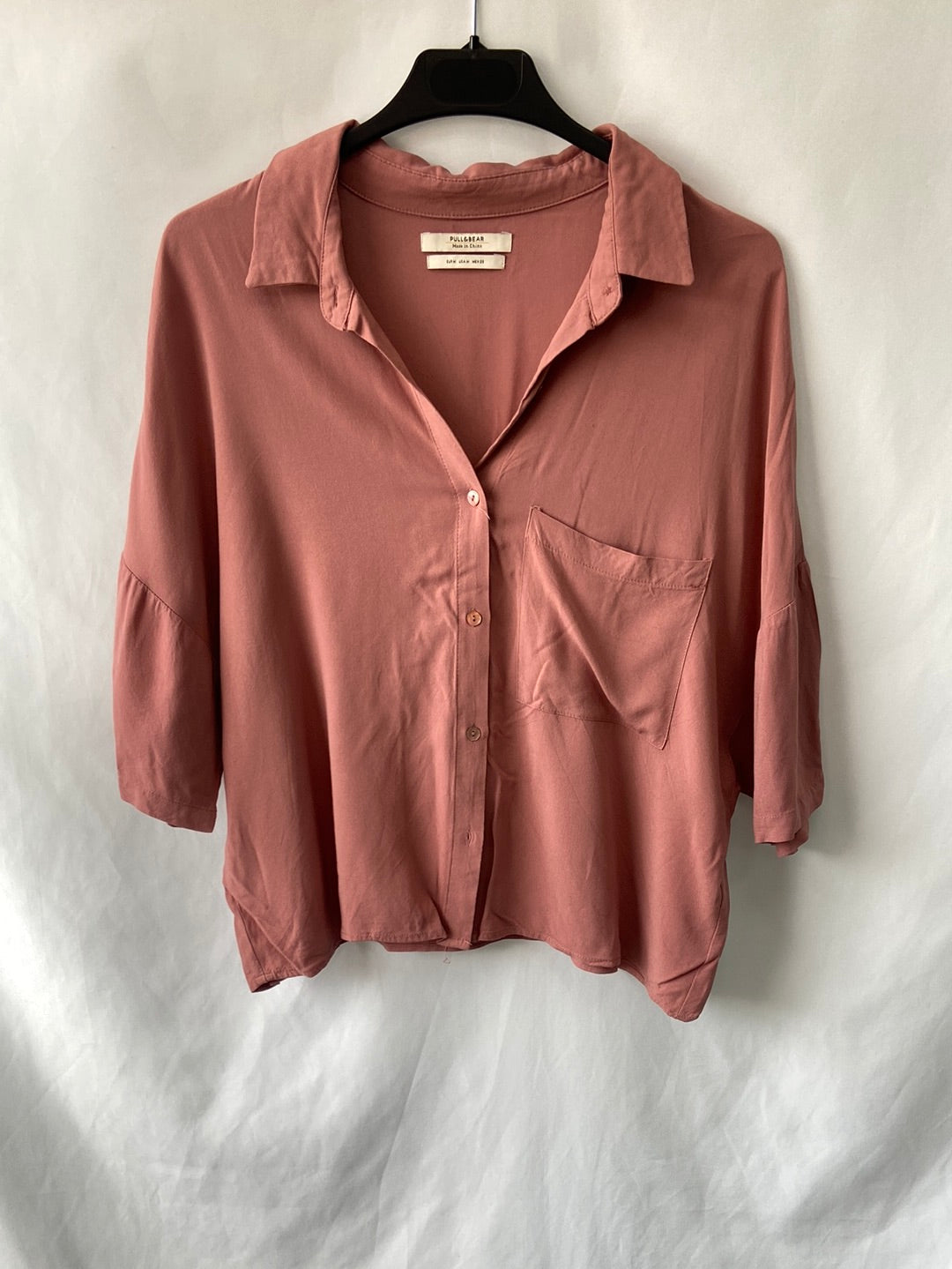 PULL&amp;BEAR. Pink short-sleeved blouse TM