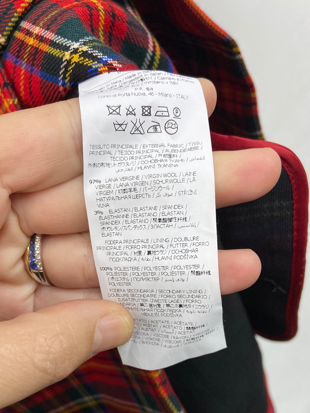 P.A.R.O.S.H.Blazer cuadros escoceses T.xs