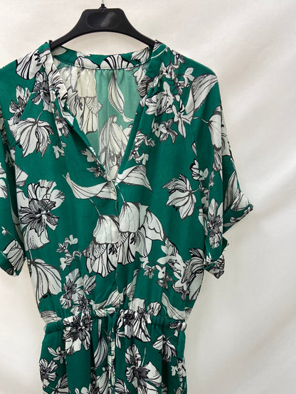 OTRAS.Mono largo verde estampado TU (S)