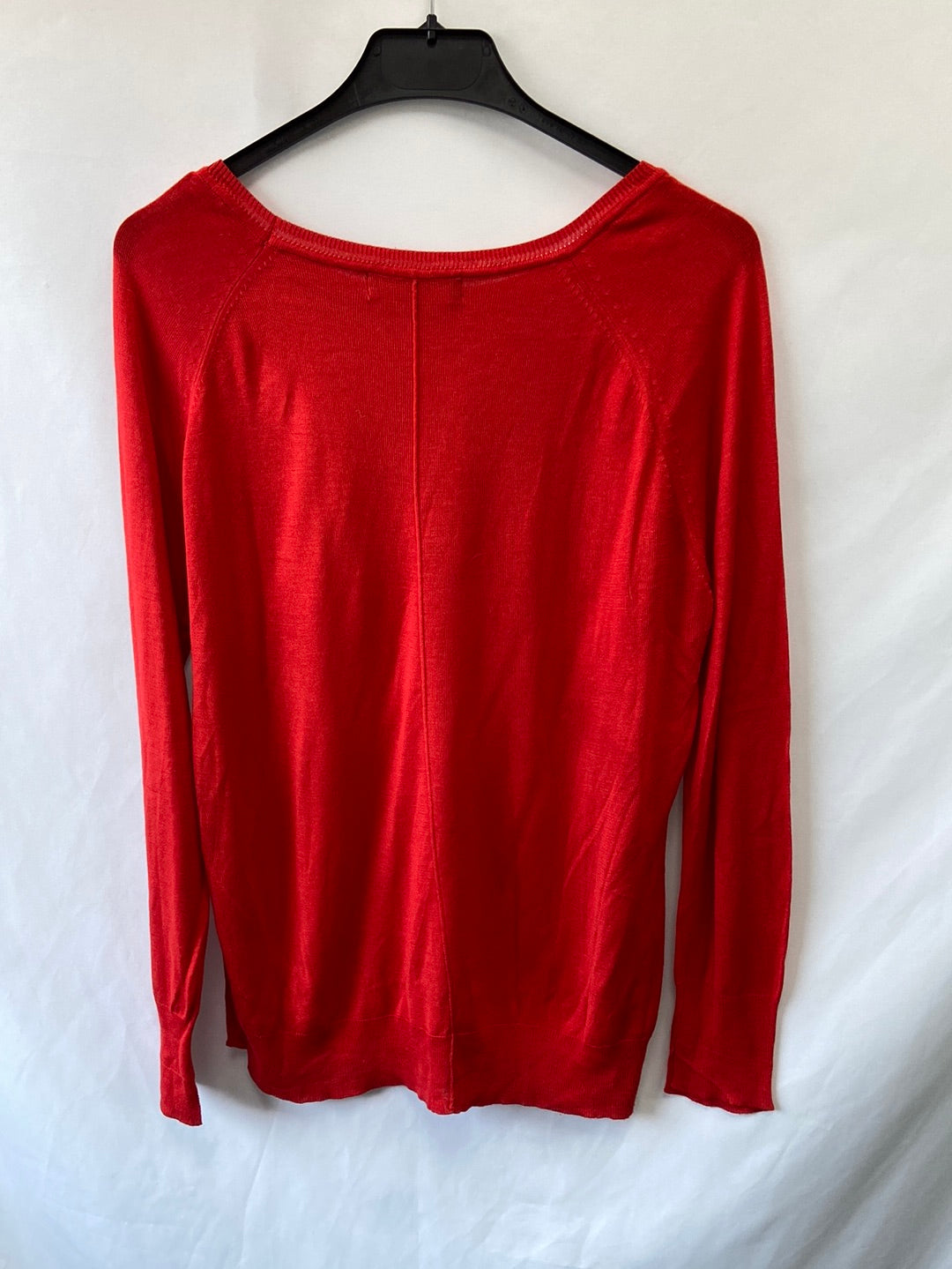 ZARA.Jersey fino punto rojo T.L (m)