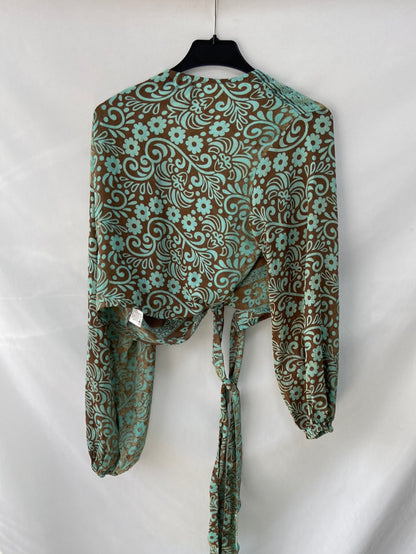 B&B.Blusa seda cruzada TU(s/m)