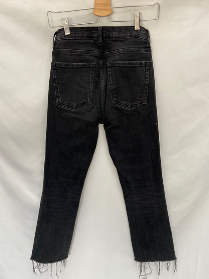 ZARA.Pantalones negros aberturas T.34