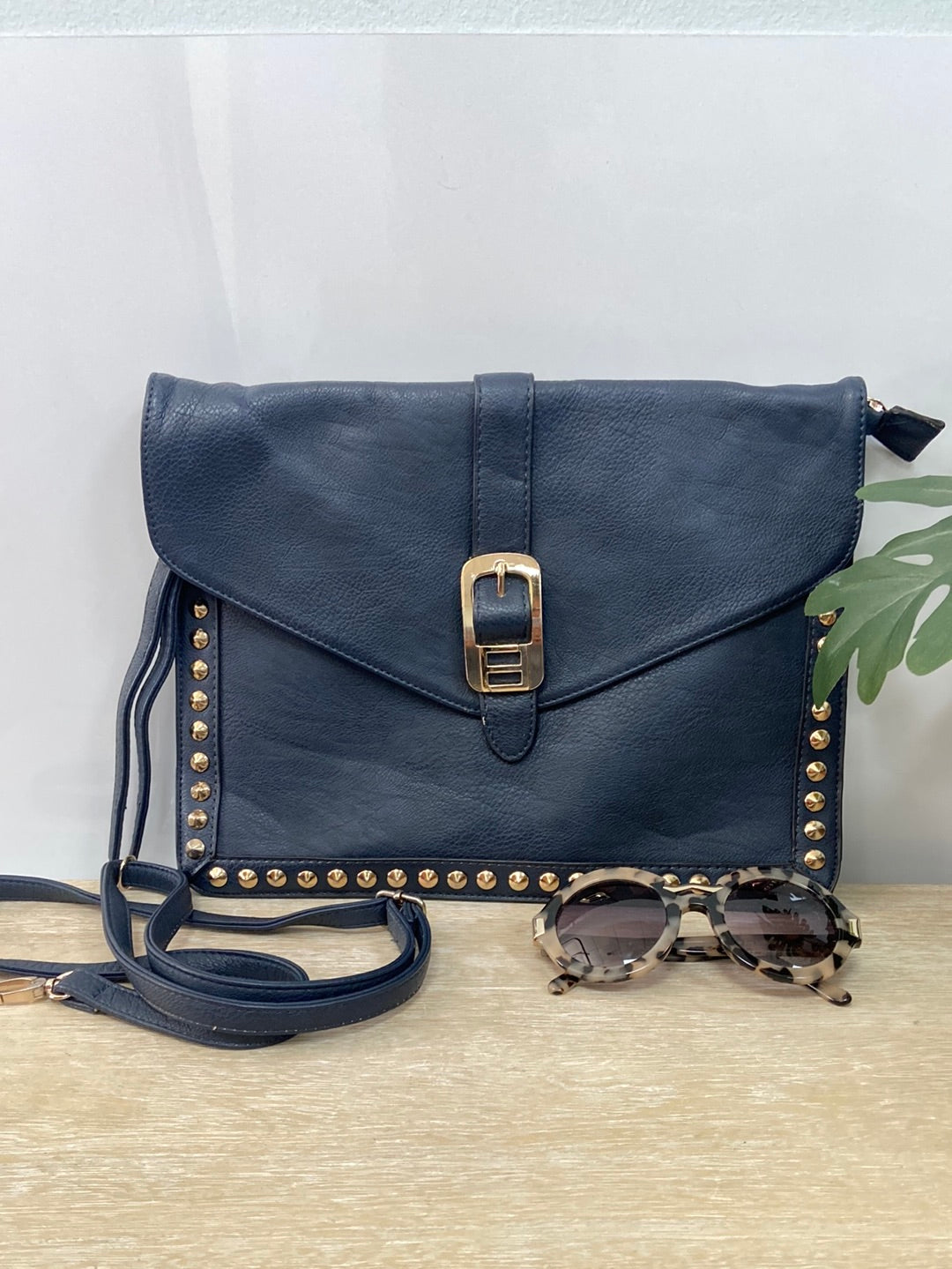 OTHER. Blue studded purse/bag