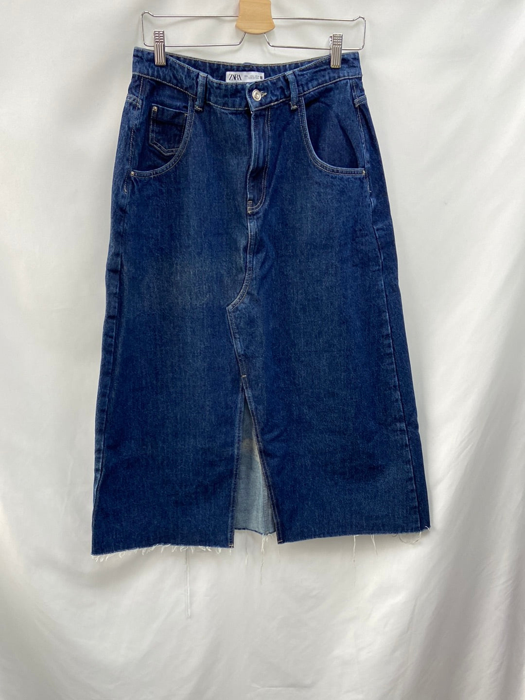 ZARA.Falda midi vaquera T.L