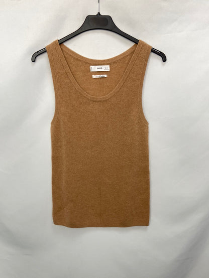 MANGO.Top cashemere camel t.s