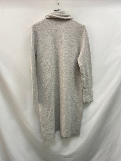 ZARA.Cárdigan largo gris 100% cashmere T.s