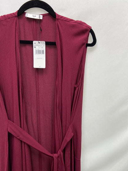 MANGO. Long burgundy vest TM
