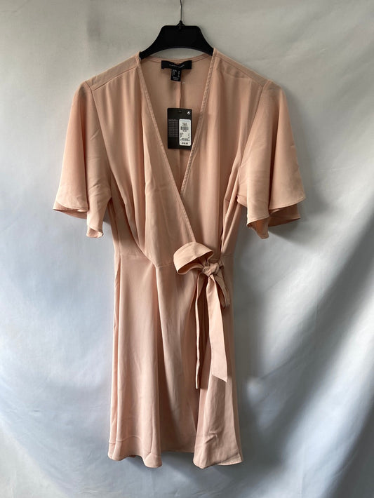 PRIMARK.Vestido nude cruzado T.34