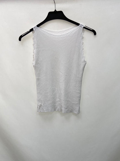 OTRAS.Top blanco halter T.S/M
