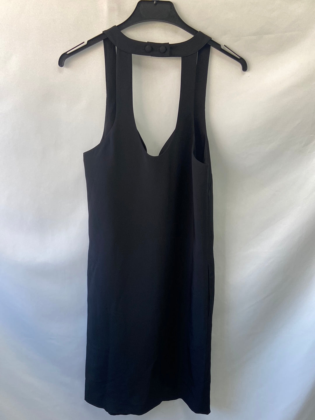 &amp; OTHER STORIES. Black dress with straps and buttoned neckline, size 34