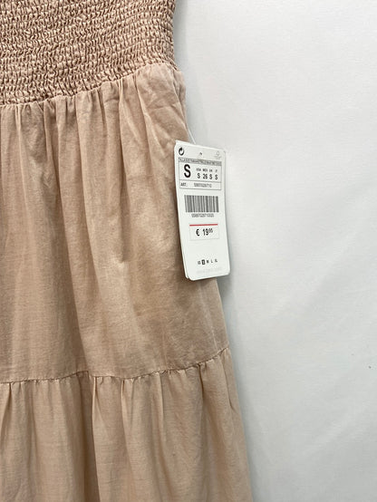 ZARA.Falda larga volantes T.s