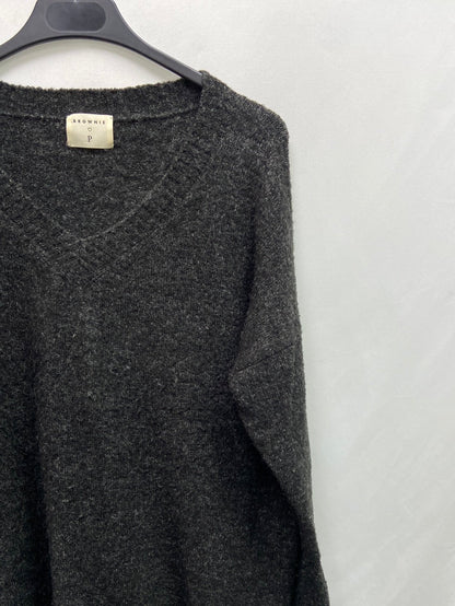 BROWNIE.Oversized gray TS sweater