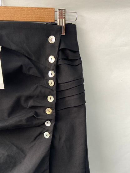 ZARA.Falda mini negra fruncida T.s