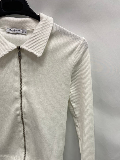 STRADIVARIUS.Ribbed knit jacket S.XS