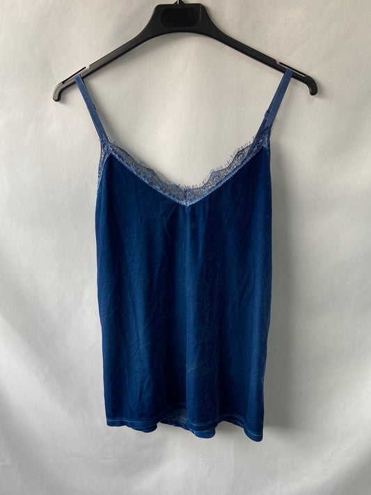 OTHERS. Navy blue velvet Ts lingerie top