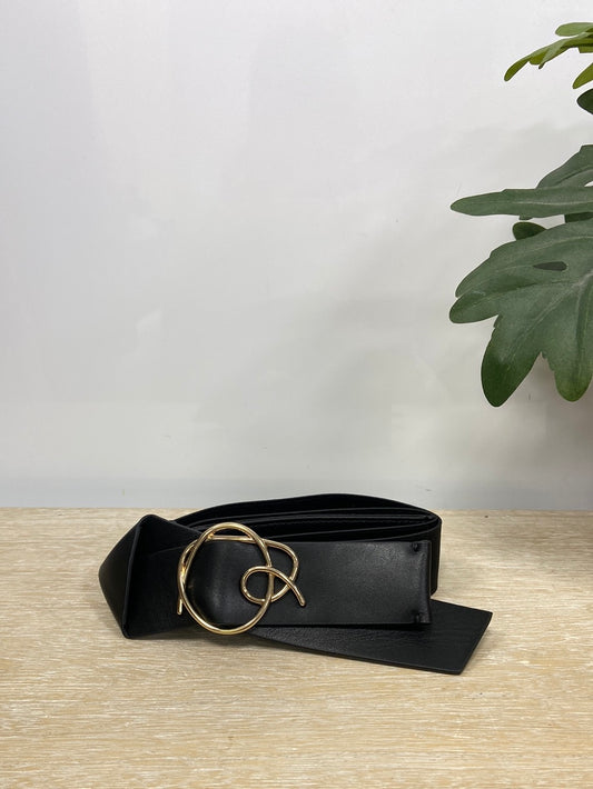 ADOLFO DOMÍNGUEZ. Cinturón negro elástico T.m