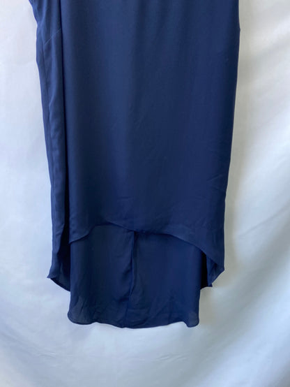 PRIMARK.Blusa azul asimétrica T.38