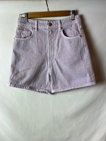 ZARA. Shorts denim lila T.38