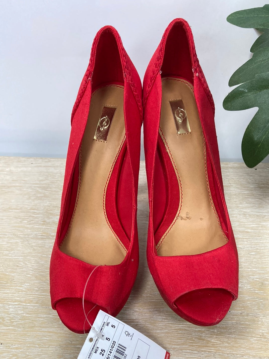 Red platform heels (Tara) - Main Image
