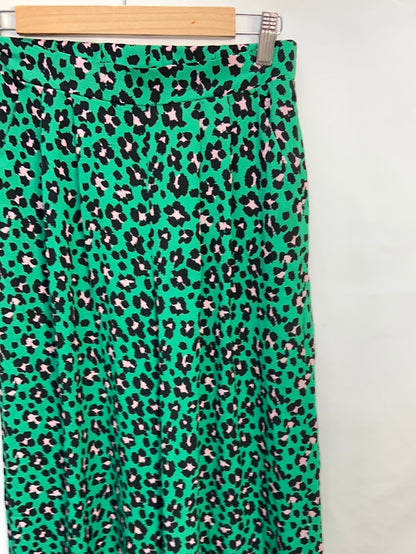 LOAVIES.Palazzo green animal print T.XS