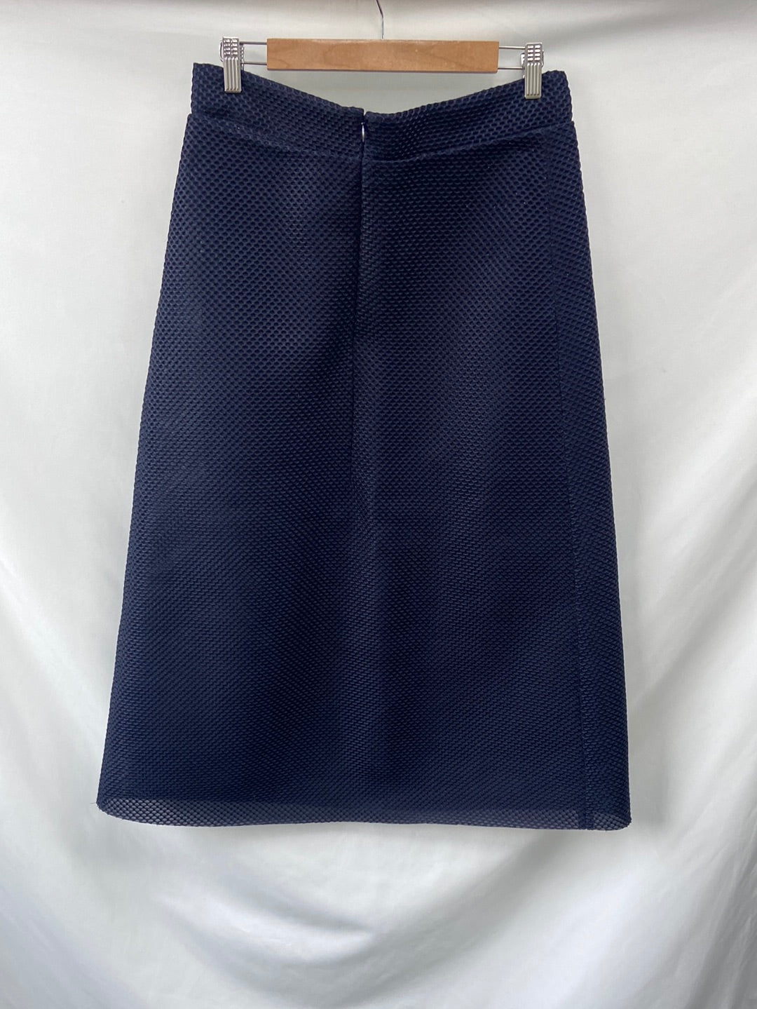 COS.Blue textured flared skirt S.42