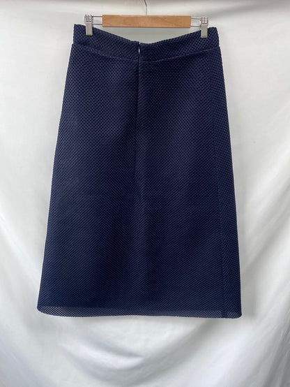COS.Blue textured flared skirt S.42