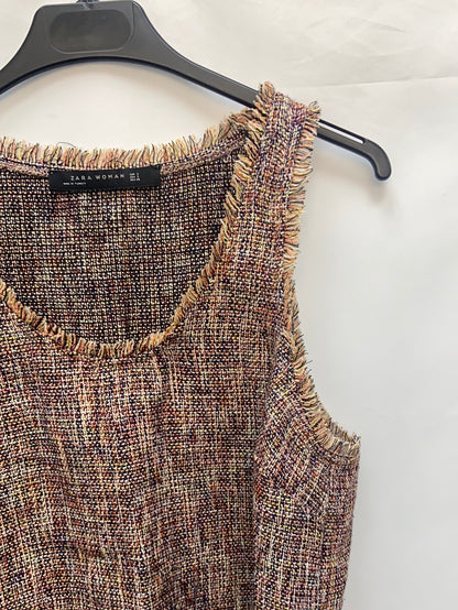 ZARA. Top tweed T.s