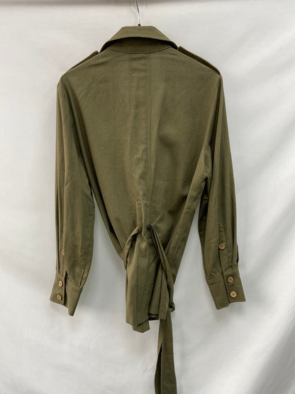 BIMANI.Green linen overshirt S.1 (S)