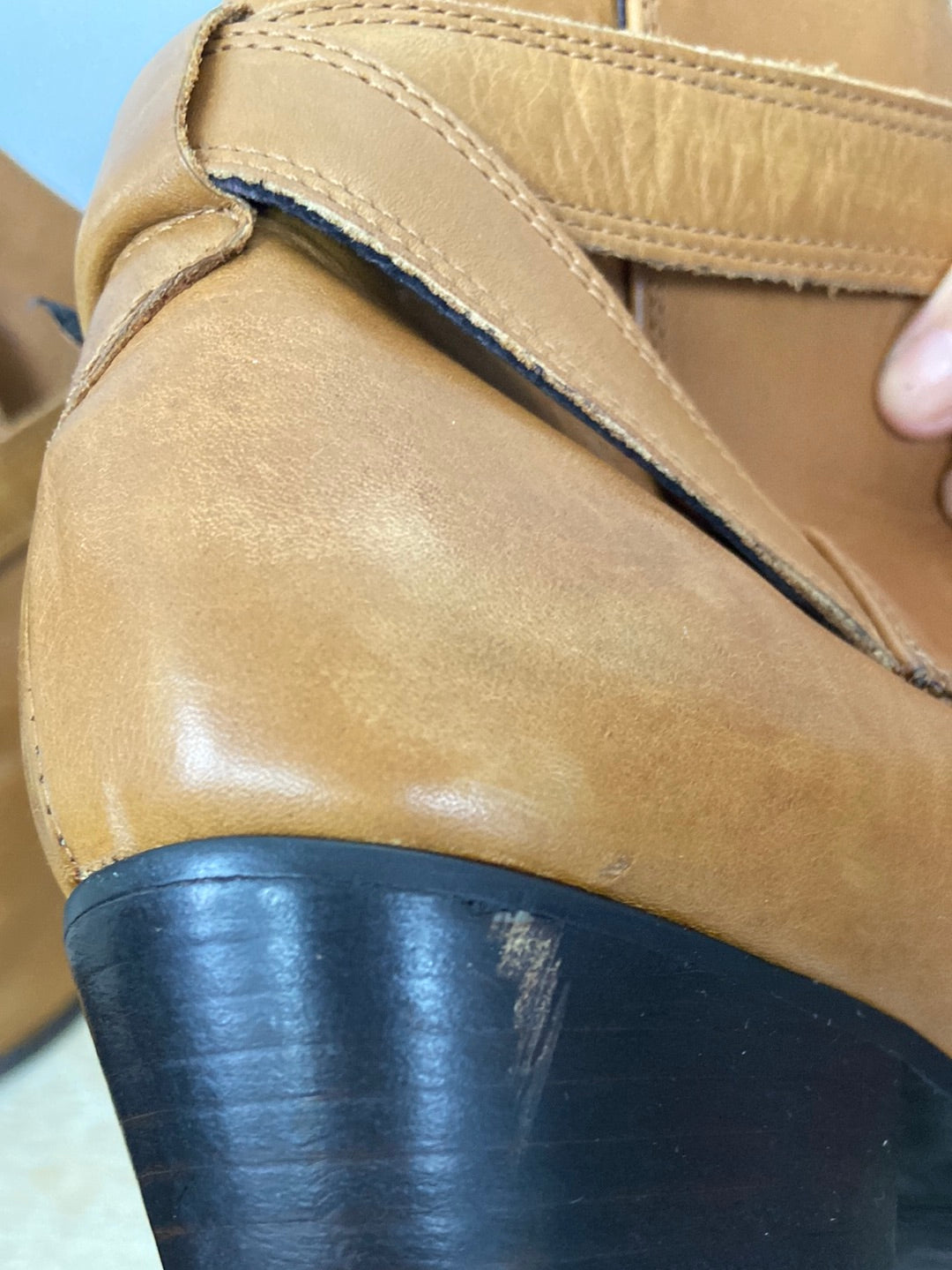 BIMBA Y LOLA. Camel leather ankle boots size 38 (Tara)