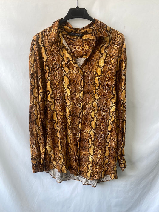 ZARA.Camisa oversized animal print T.S