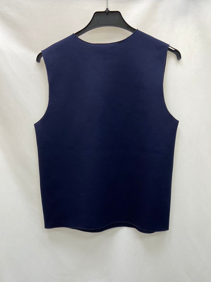 EMPORIO ARMANI. Top azul neopreno T.42