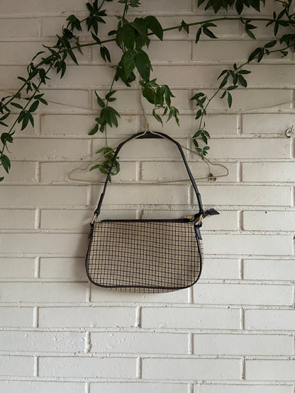 Bolso cuadros asa corta hombro