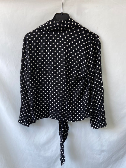 ZARA.Blusa lazada lunares T.XS