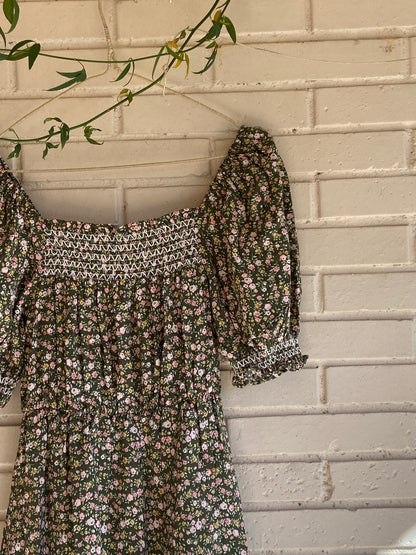 Vestido largo flores T.36