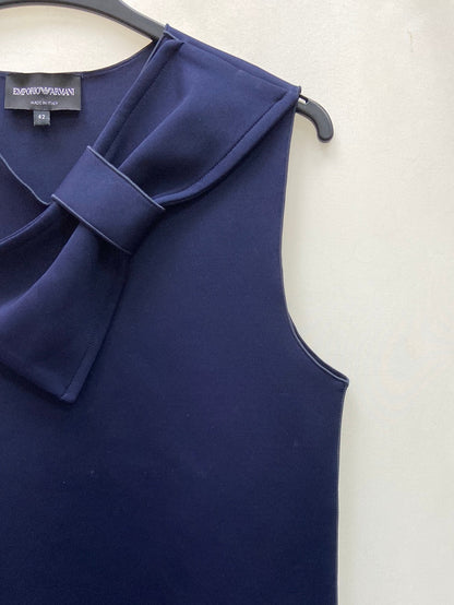 EMPORIO ARMANI. Top azul neopreno T.42